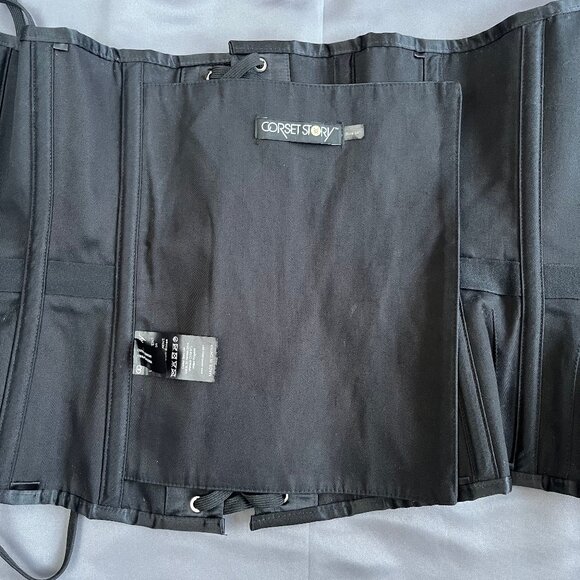 Corset Story Black Waist Training Overbust Corset Womens Size 34 Bones Longline - Picture 10 of 10